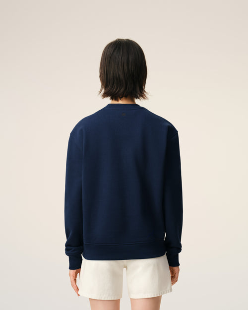 Sudadera Ami de Cœur de algodón orgánico azul - 11 - Ami Paris