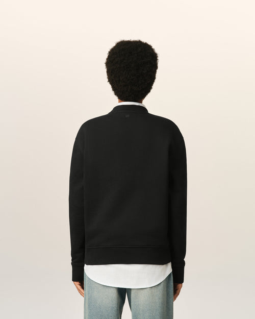 Black cotton sweatshirt with Ami de Coeur - Woman - 11 - AMI Paris - Ami Paris