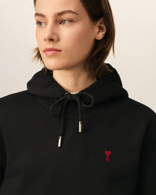 Sudadera con capucha Ami de Cœur de algodón negro - Mujer - 10 - AMI Paris - Ami Paris
