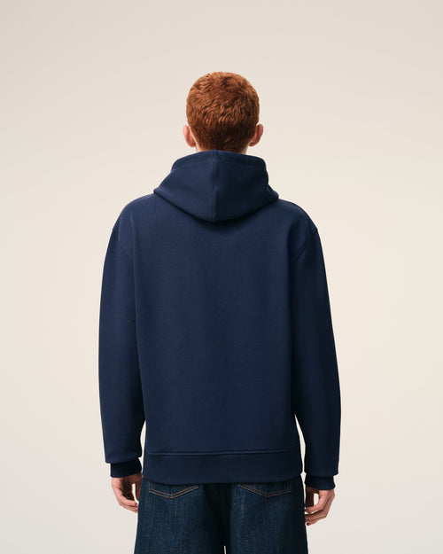 Blue Cotton Red Ami De Coeur Hoodie - 5 - Ami Paris