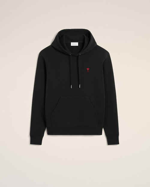 Sudadera con capucha Ami de Cœur de algodón negro - Hombre - 1 - AMI Paris - Ami Paris