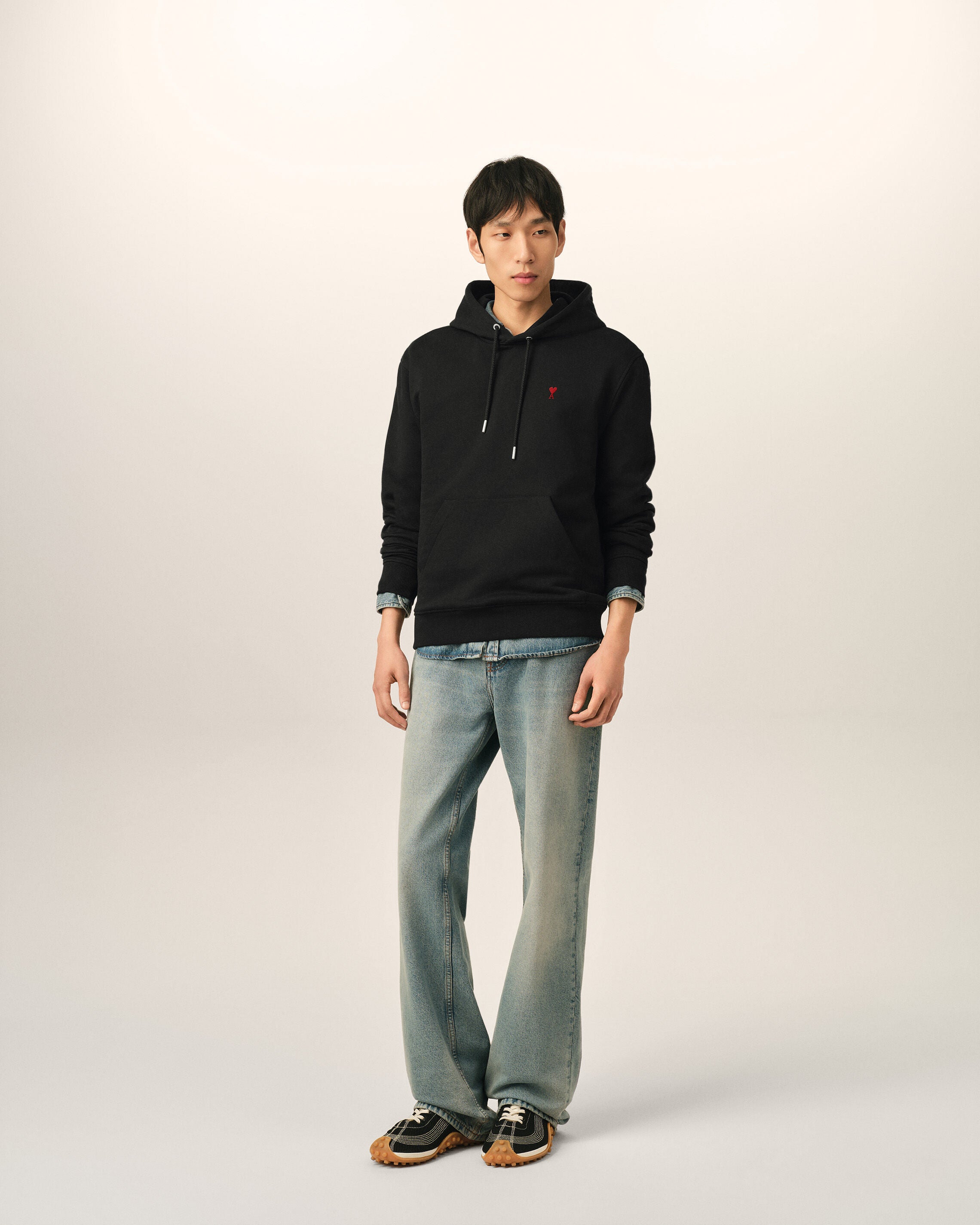 Sudadera con capucha Ami de Cœur de algodón negro - 3