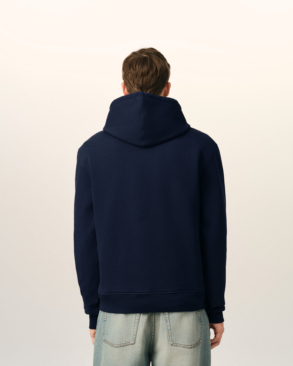 Blue cotton hoodie with Ami de Coeur - 5