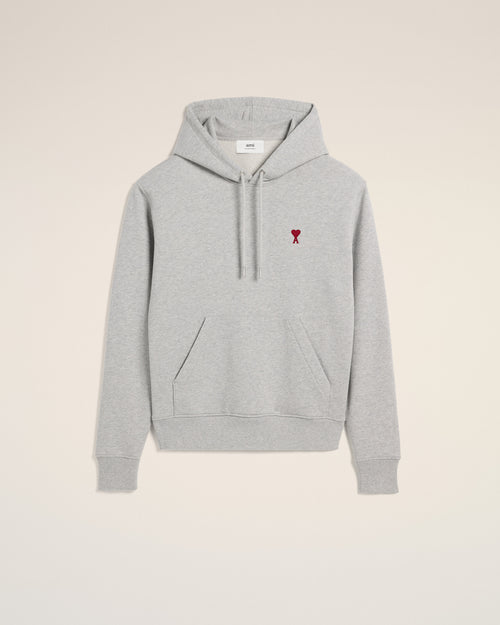 Grey Cotton Ami de Coeur Hoodie - 7 - Ami Paris