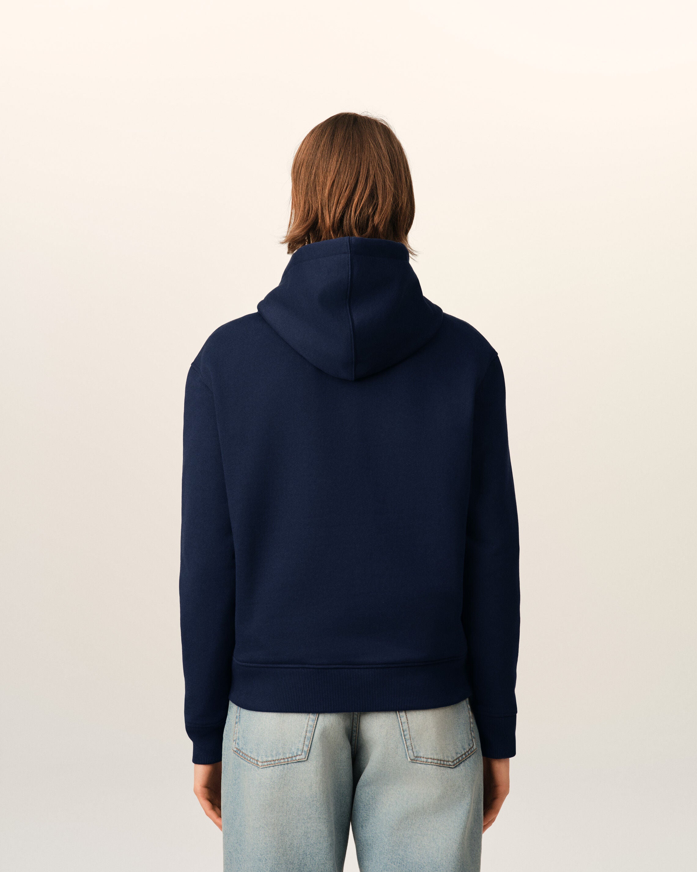 Blue cotton hoodie with Ami de Coeur - 11