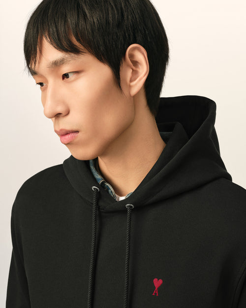 Sudadera con capucha Ami de Cœur de algodón negro - Hombre - 4 - AMI Paris - Ami Paris