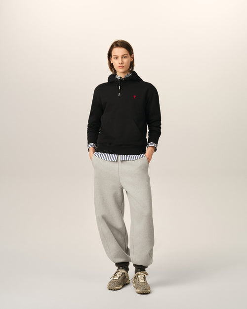 Sudadera con capucha Ami de Cœur de algodón negro - Mujer - 9 - AMI Paris - Ami Paris