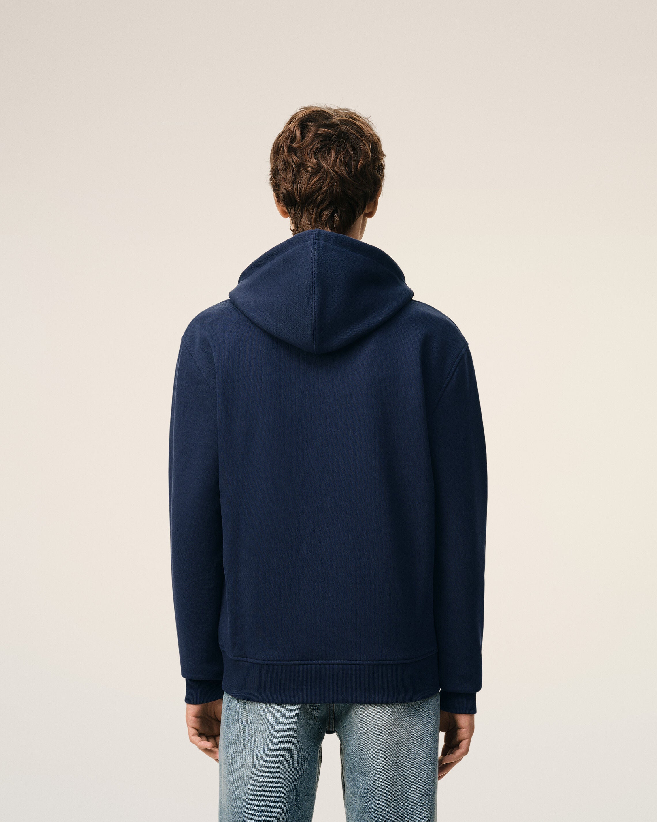 Night Blue Red Ami De Coeur Zipped Hoodie | AMI PARIS