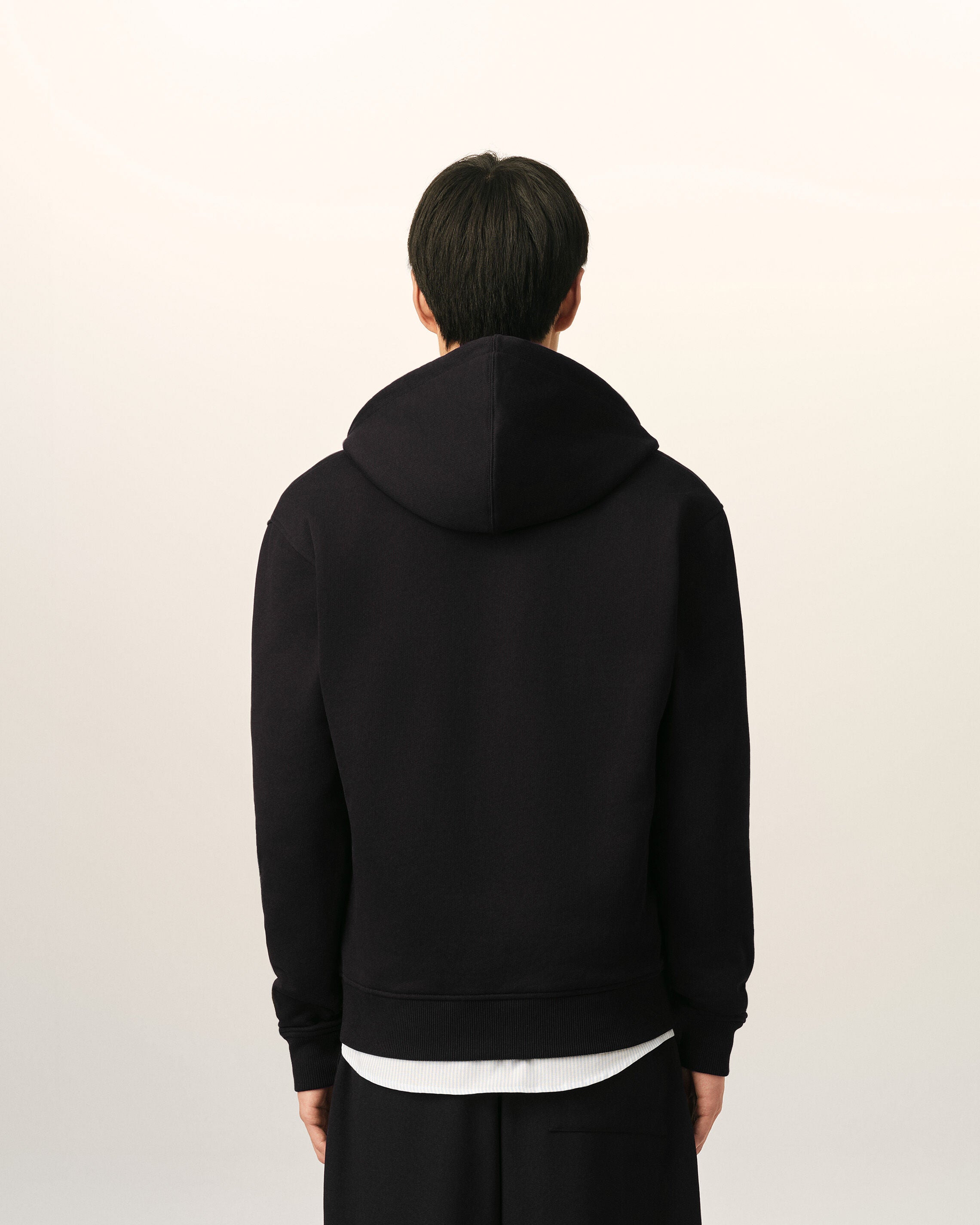 Felpa con zip Ami de Cœur in cotone nero - 5