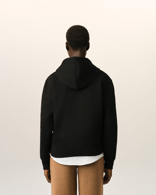 Felpa con zip Ami de Cœur in cotone nero - Donna - 11 - AMI Paris - Ami Paris