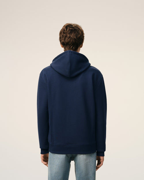 Blue Cotton Red Ami De Coeur Zipped Hoodie - 4 - Ami Paris