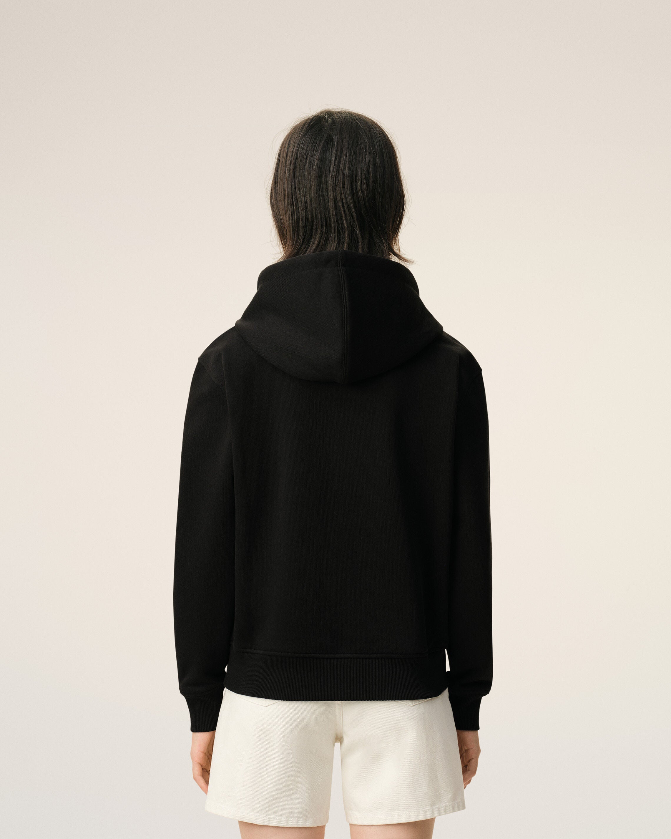Hoodie Zippe Ami De Coeur Rouge Noir en Coton - 11