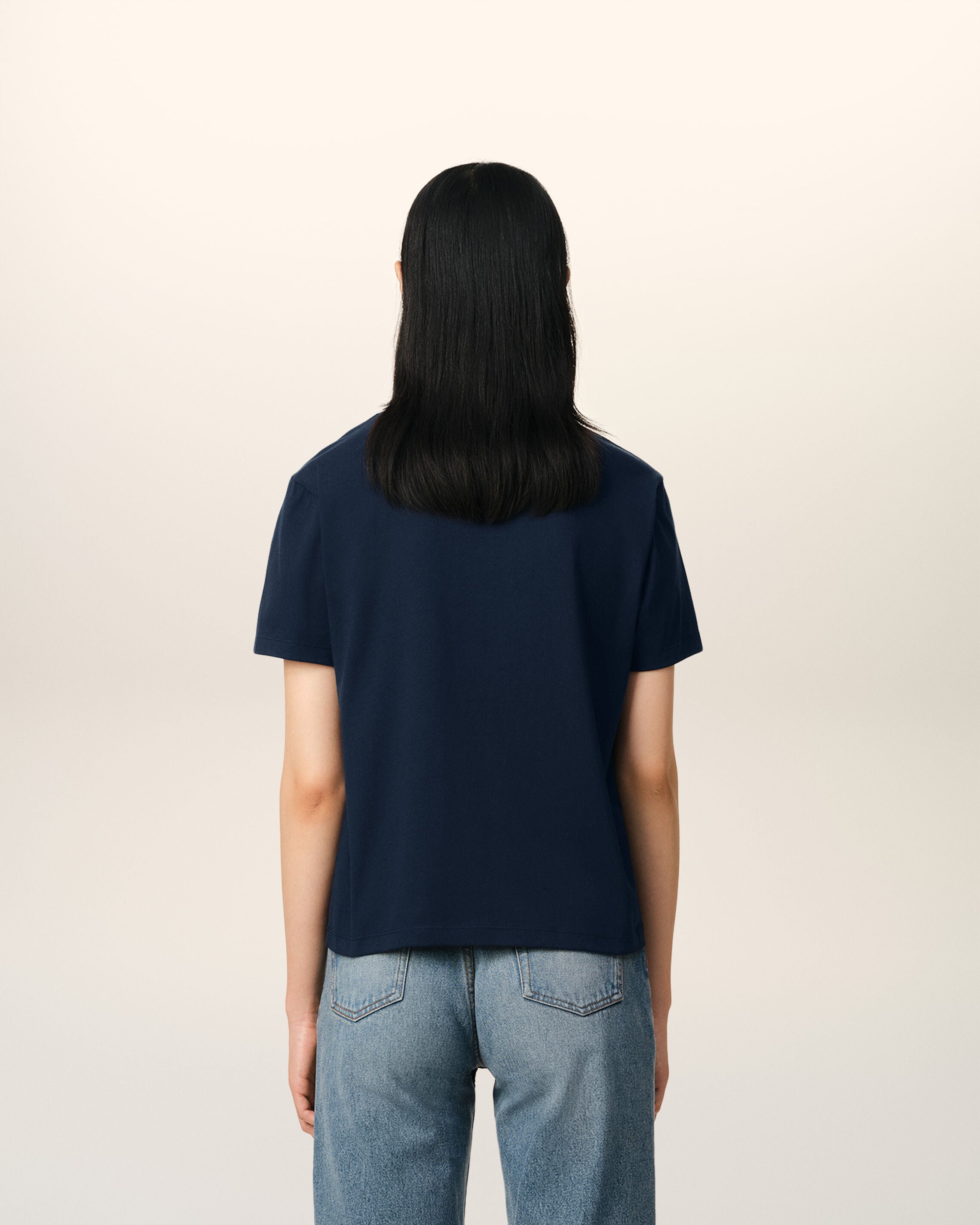 T-Shirt Bleu Marine Ami de Coeur En Coton - 11