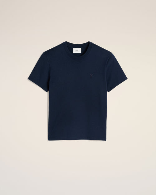                                 Navy Cotton Ami de Coeur T-Shirt - 3                             - Ami Paris