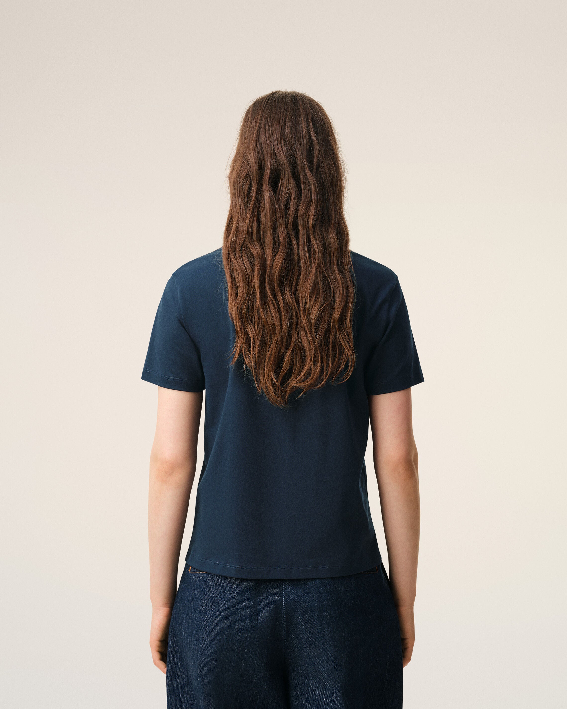 Blue cotton t-shirt with Ami de Coeur  - 11