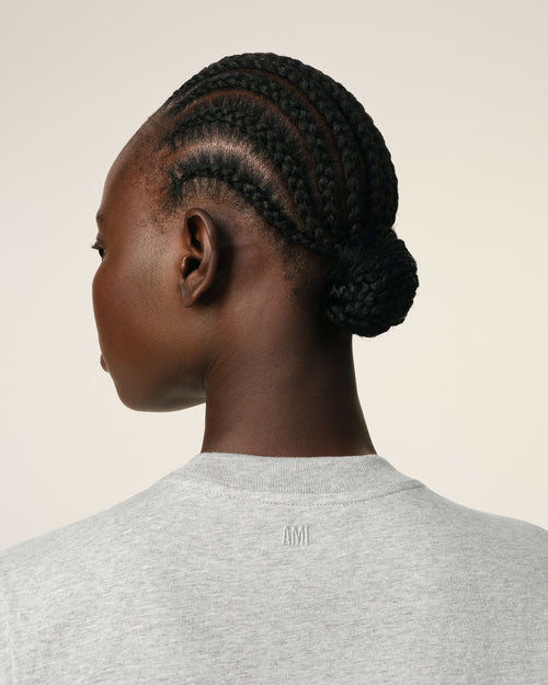 Camiseta Ami de Cœur de algodón gris - Mujer - 10 - AMI Paris - Ami Paris