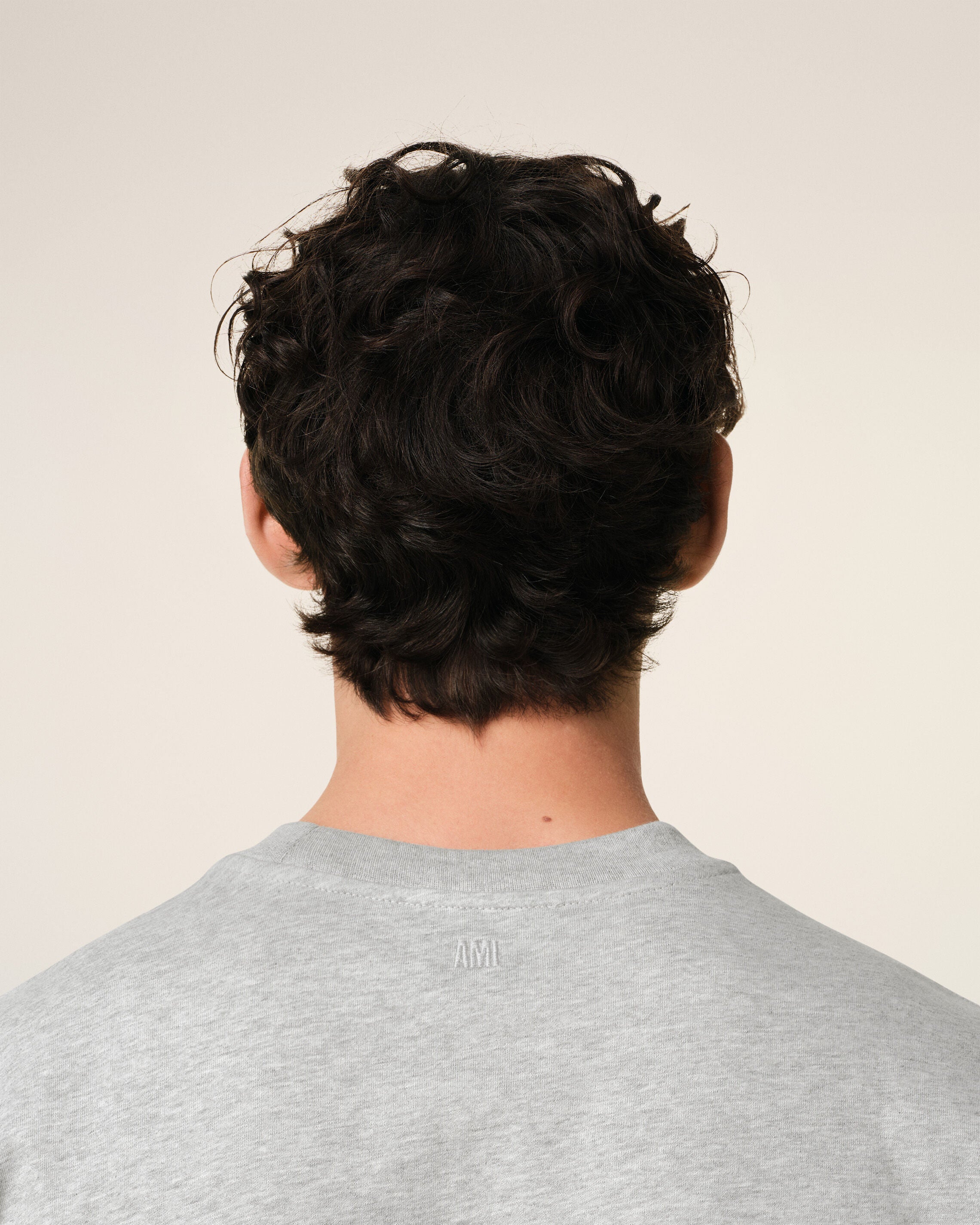 Heather Ash Grey Red Ami De Coeur T-Shirt | AMI PARIS