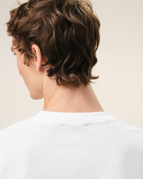 Tshirt Ami De Coeur Rouge Blanc en Coton - Homme - 4 - AMI Paris - Ami Paris