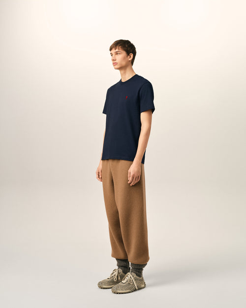 T-shirt Ami de Coeur in cotone blu - Uomo - 6 - AMI Paris - Ami Paris