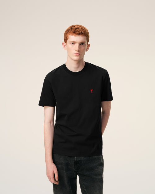 T-shirt Ami de Cœur in cotone biologico nero - Uomo - 3 - AMI Paris - Ami Paris
