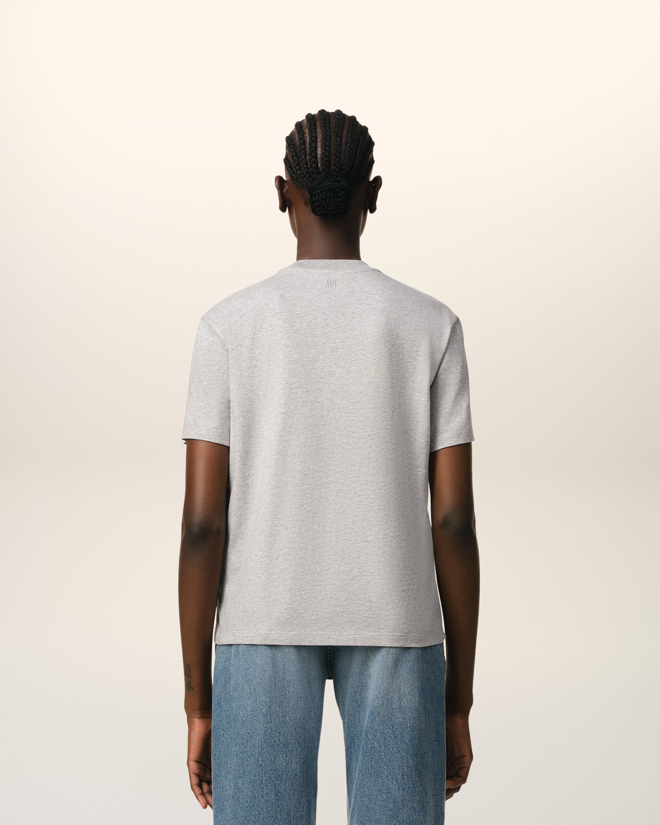 Graues Ami de Coeur T-Shirt aus Baumwolle - 11