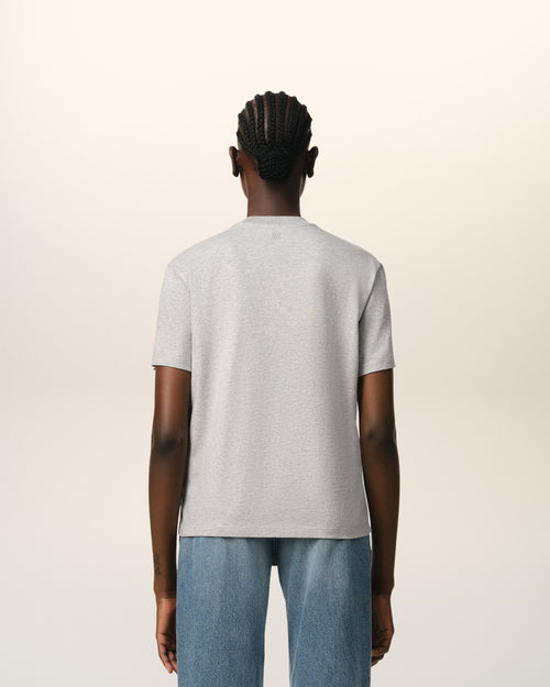 Graues Ami de Coeur T-Shirt aus Baumwolle - Damen - 11 - AMI Paris - Ami Paris