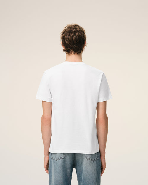 ホワイト オーガニックコットン Ami de Coeur Tシャツ - 5 - Ami Paris