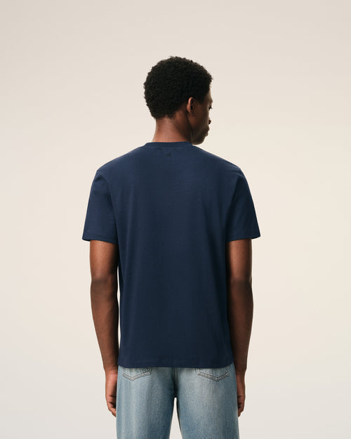 Tshirt Ami De Coeur Rouge Bleu en Coton - 5 - Ami Paris