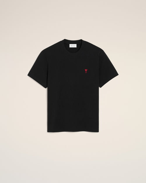 T-shirt Ami de Cœur in cotone biologico nero - Donna - 7 - AMI Paris - Ami Paris