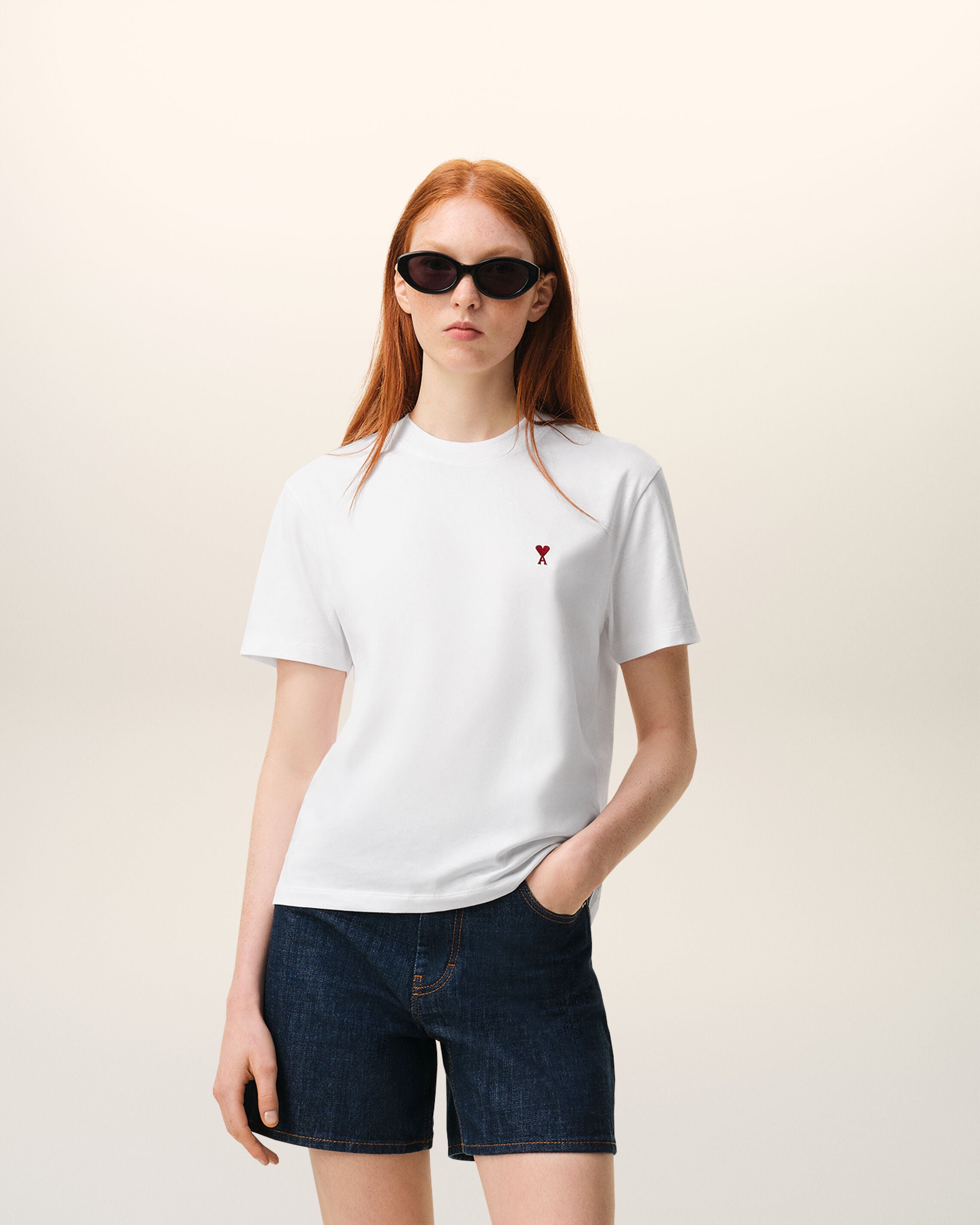 White Red Ami De Coeur T-Shirt | AMI PARIS