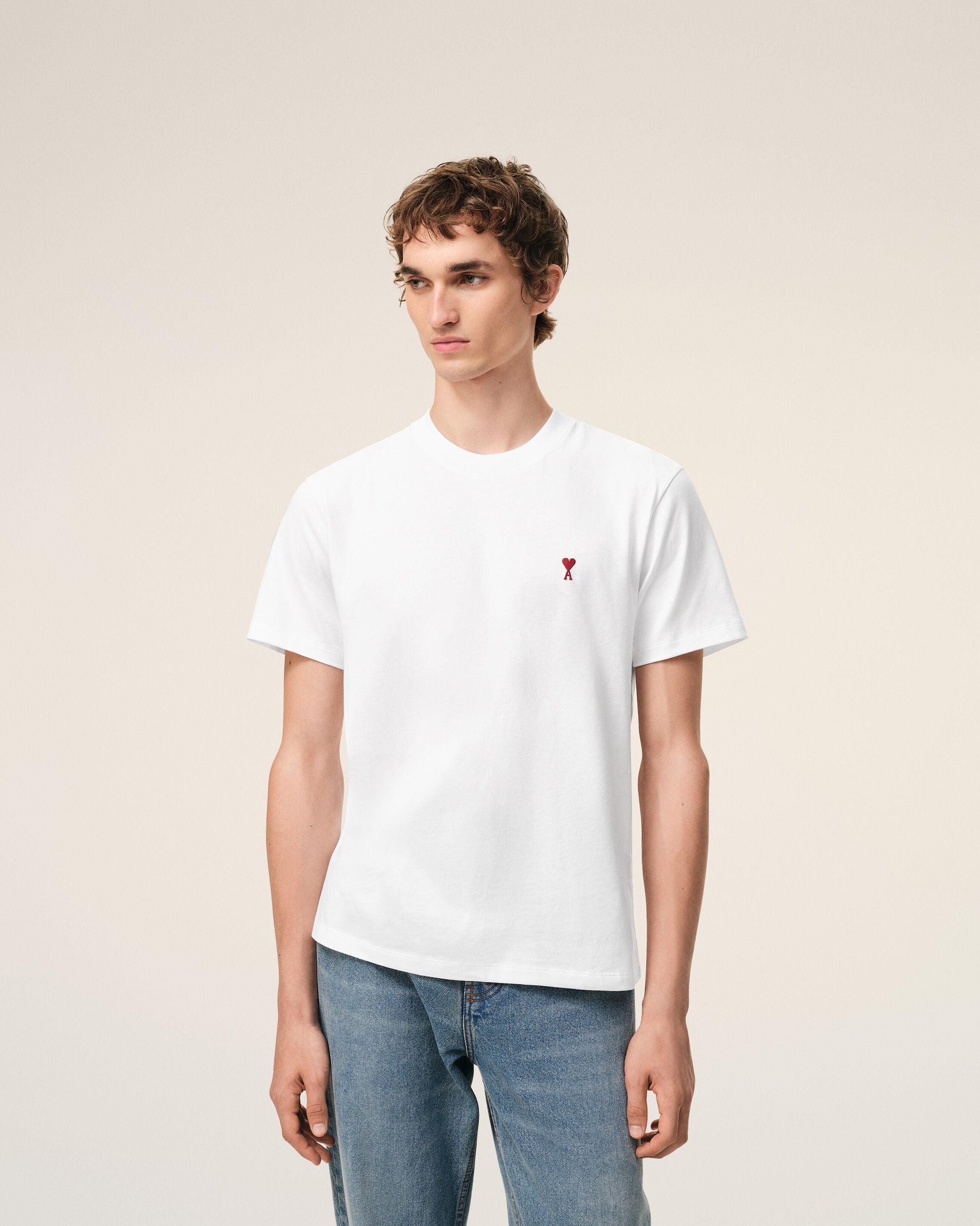 White Red Ami De Coeur T-Shirt | AMI PARIS