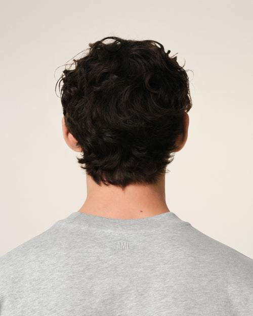 Camiseta Ami de Cœur de algodón gris - 4 - Ami Paris