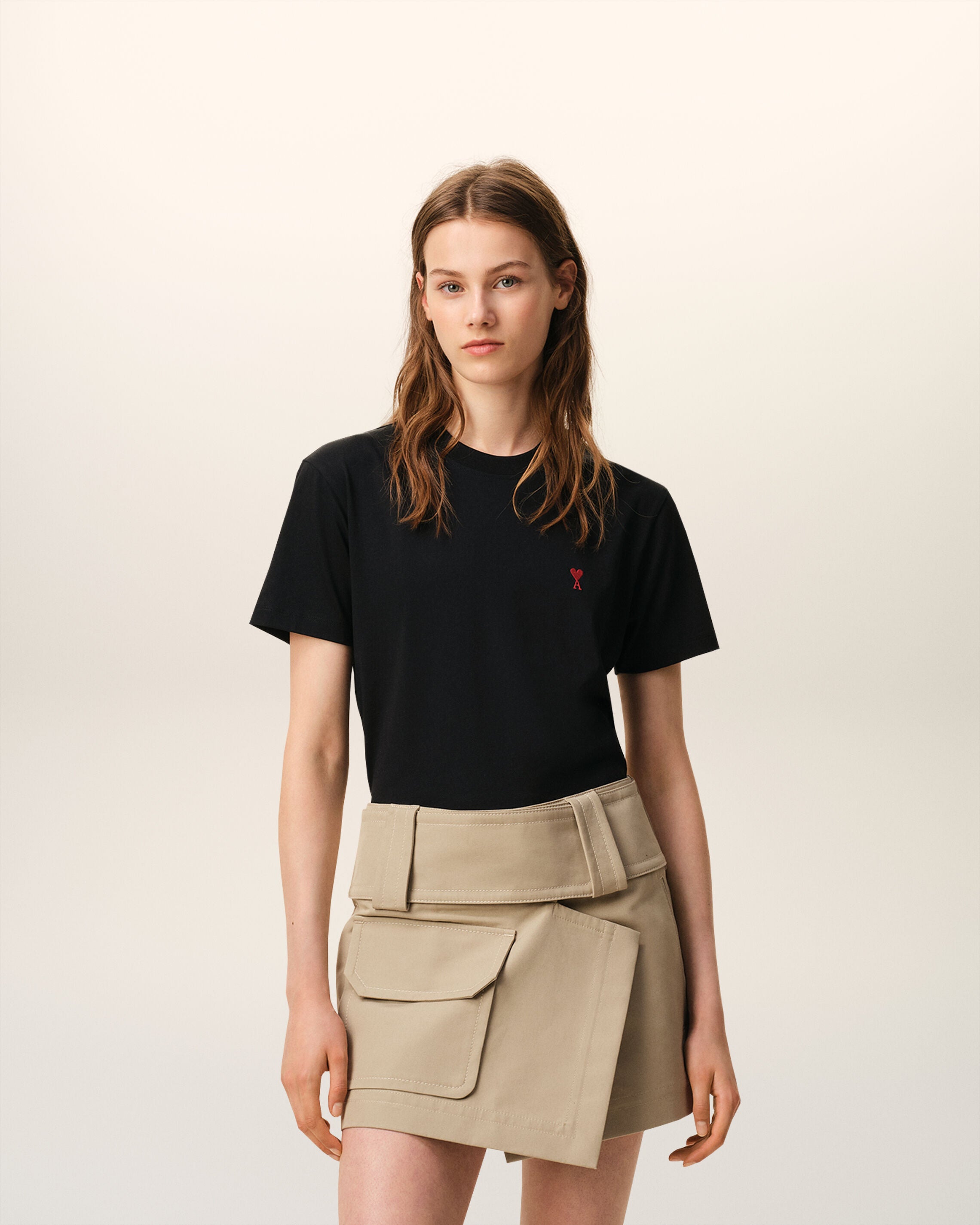 Black Red Ami De Coeur T-Shirt | AMI PARIS