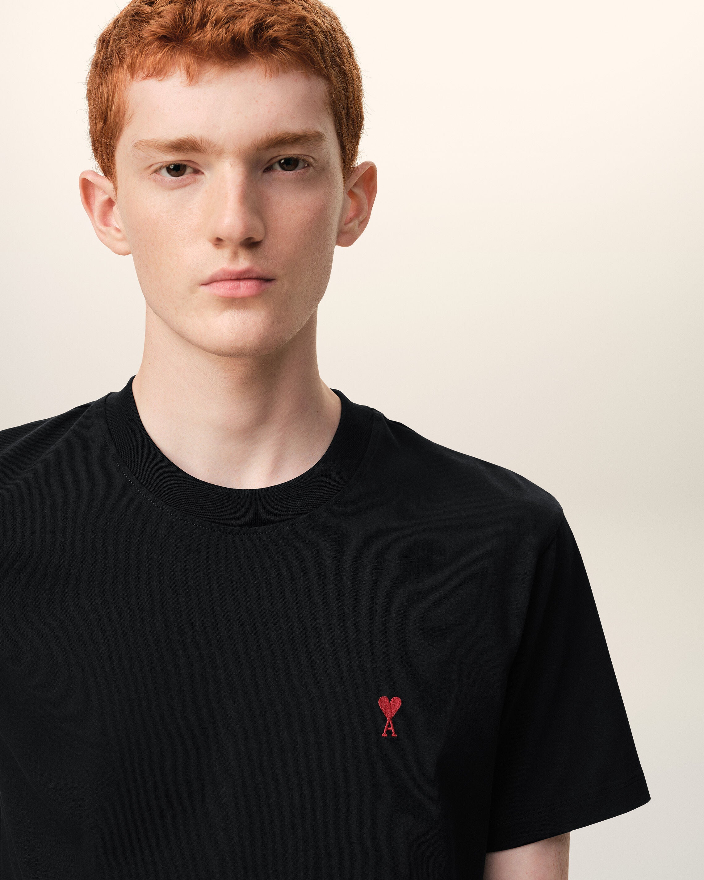 Black Red Ami De Coeur T-Shirt | AMI PARIS