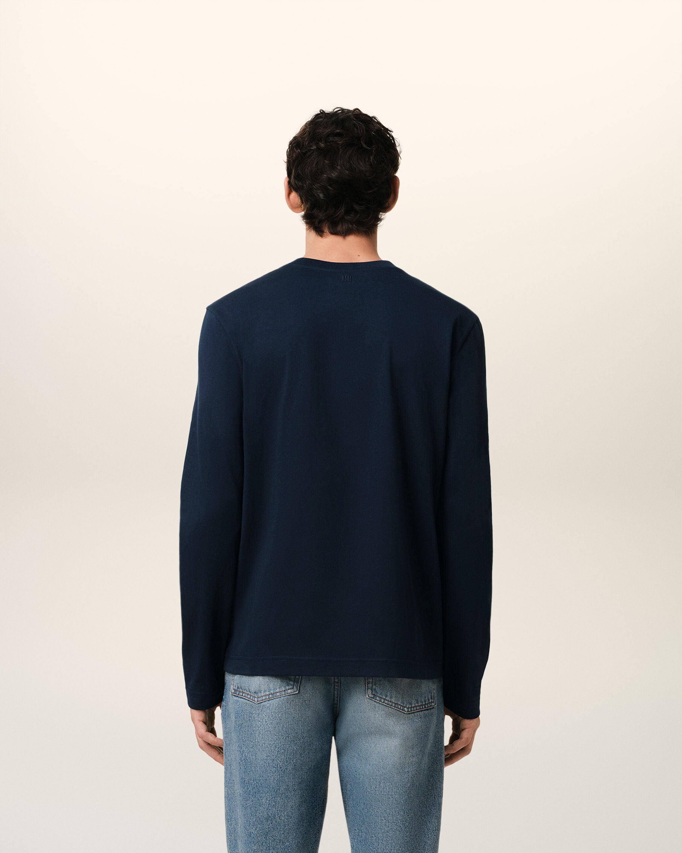 Ami De Coeur ロングスリーブ Tシャツ ナイトブルー | AMI PARIS