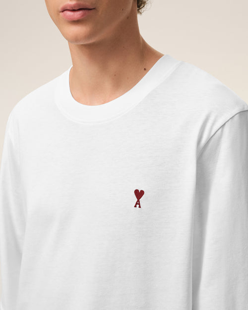 Camiseta Ami de Cœur de algodón orgánico blanco - 4 - Ami Paris
