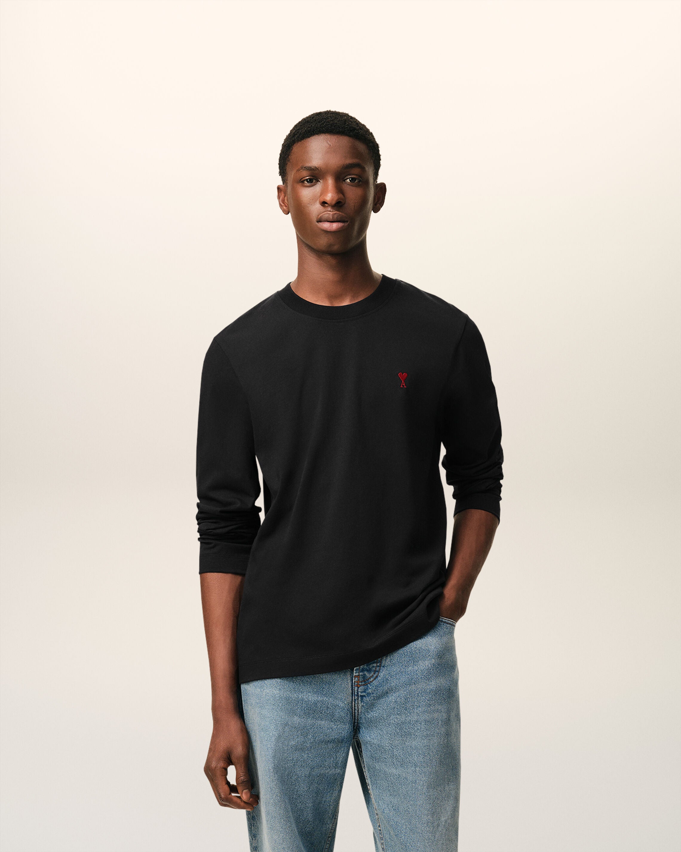 Ami De Coeur ロングスリーブ Tシャツ ブラック | AMI PARIS
