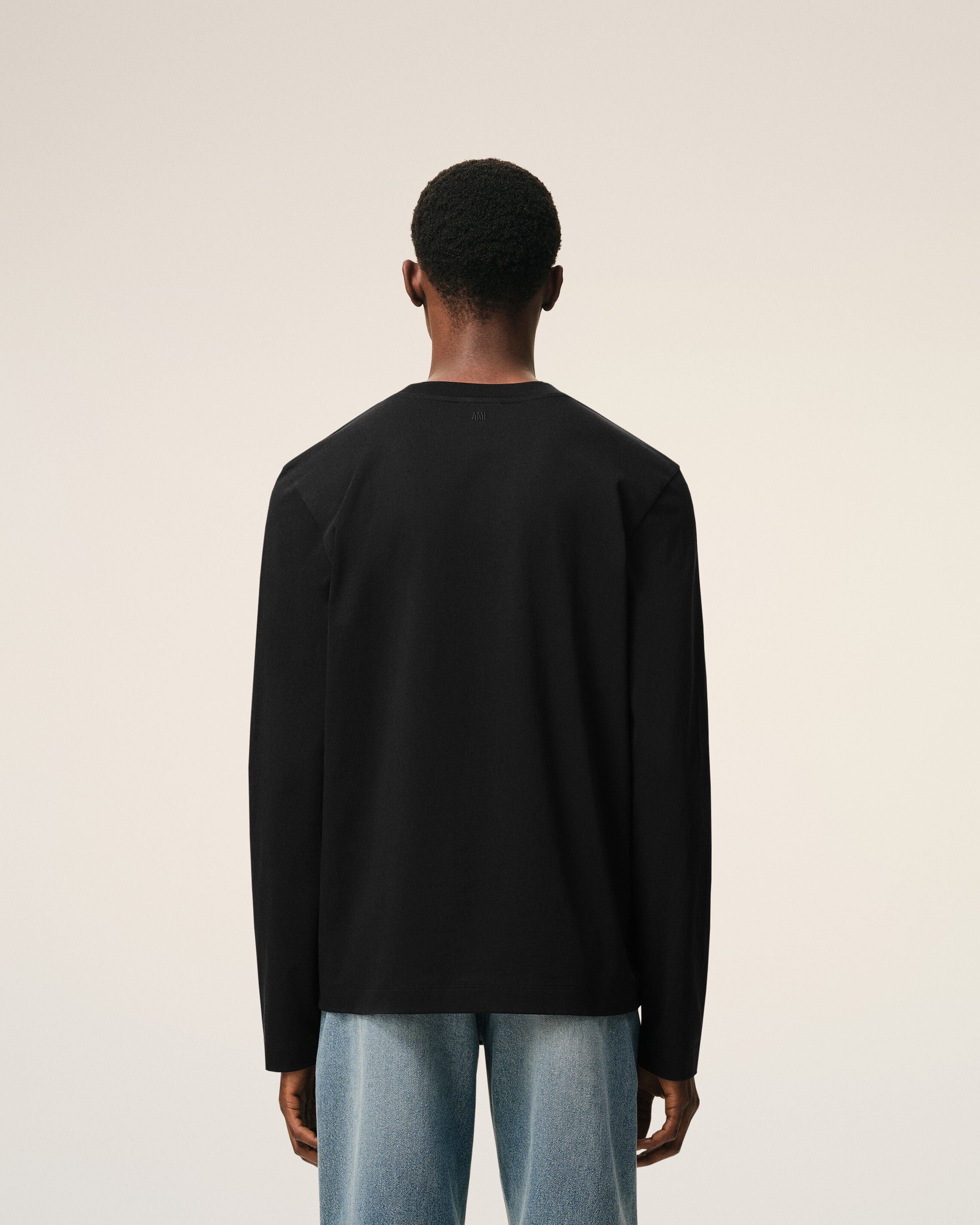 Black Red Ami De Coeur Long Sleeves T-Shirt | AMI PARIS