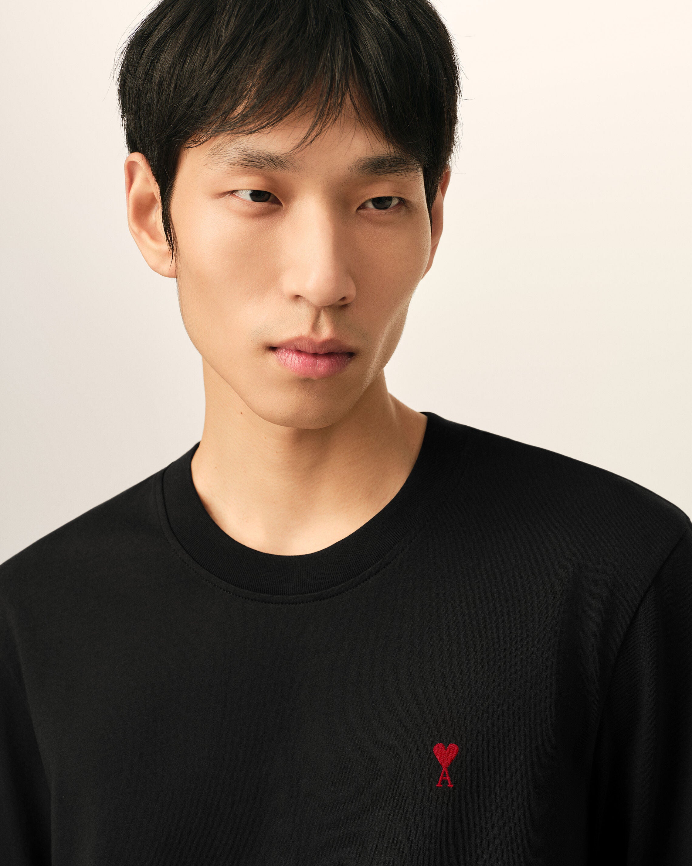 【Ami Paris】長袖 Tシャツ L Ami De Coeur ロングスリーブ Tシャツ ブラック | AMI PARIS