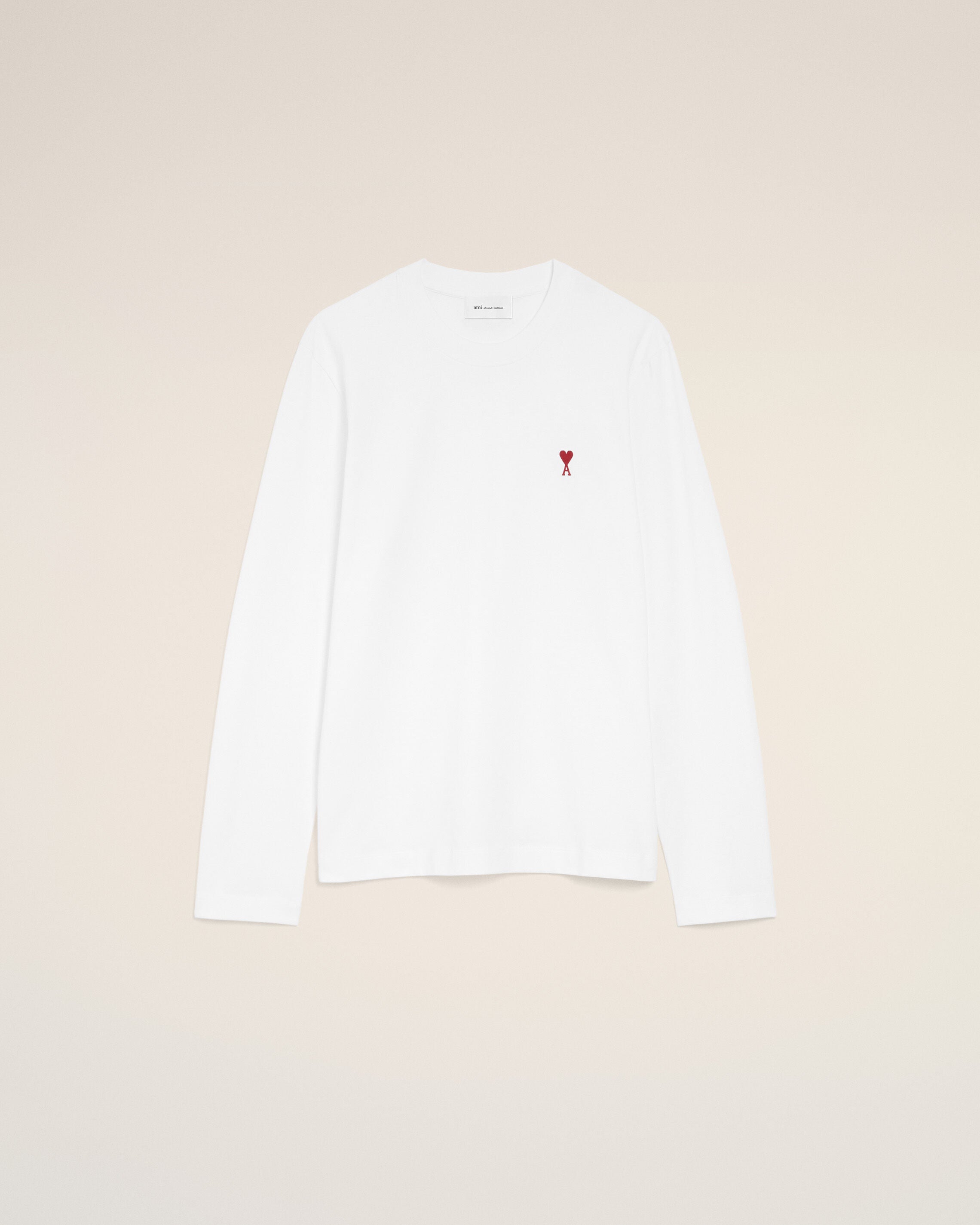 White Cotton Red Ami De Coeur Longlseeves Tshirt - 7