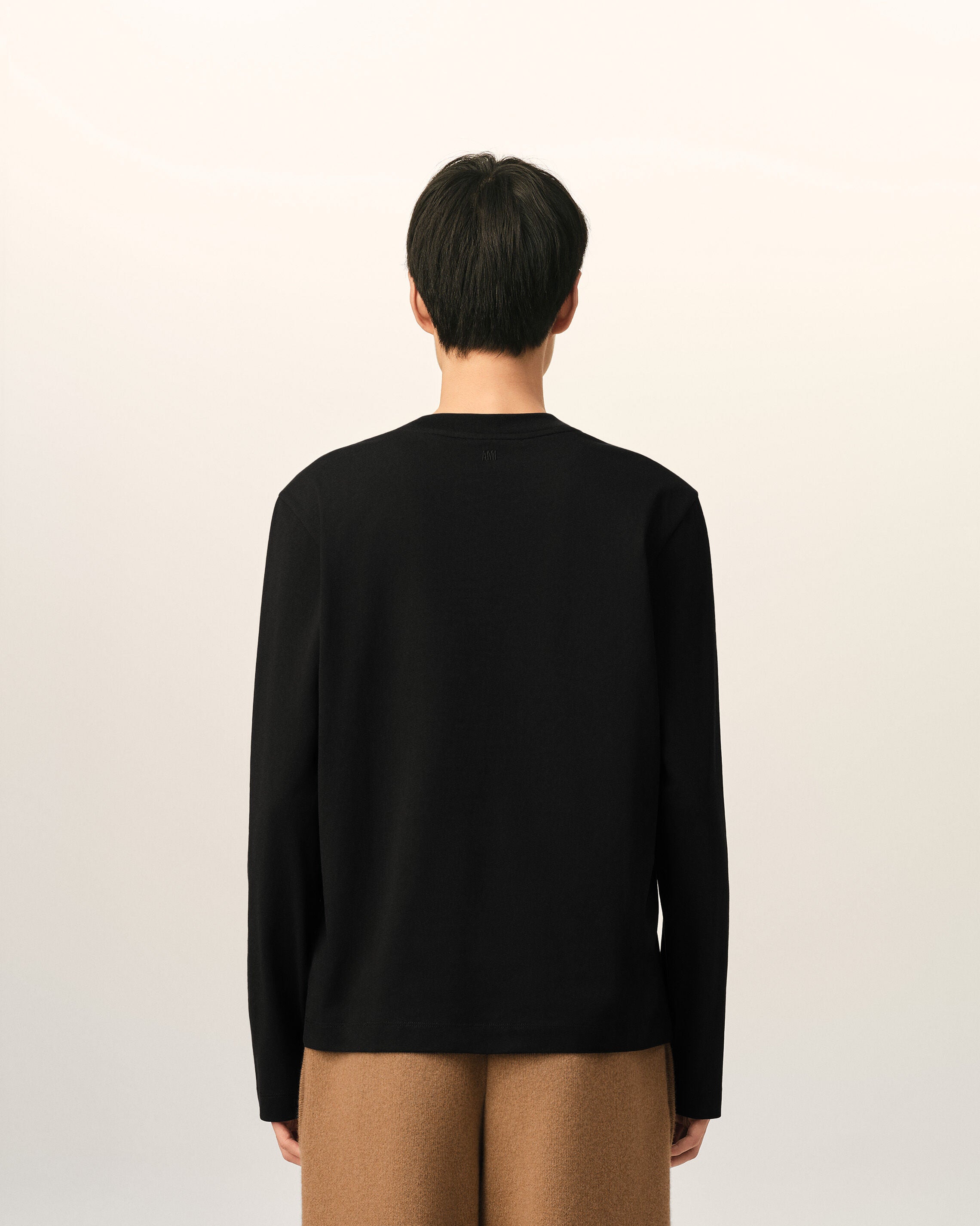 Camiseta de manga larga Ami de Cœur de algodón negro - 5