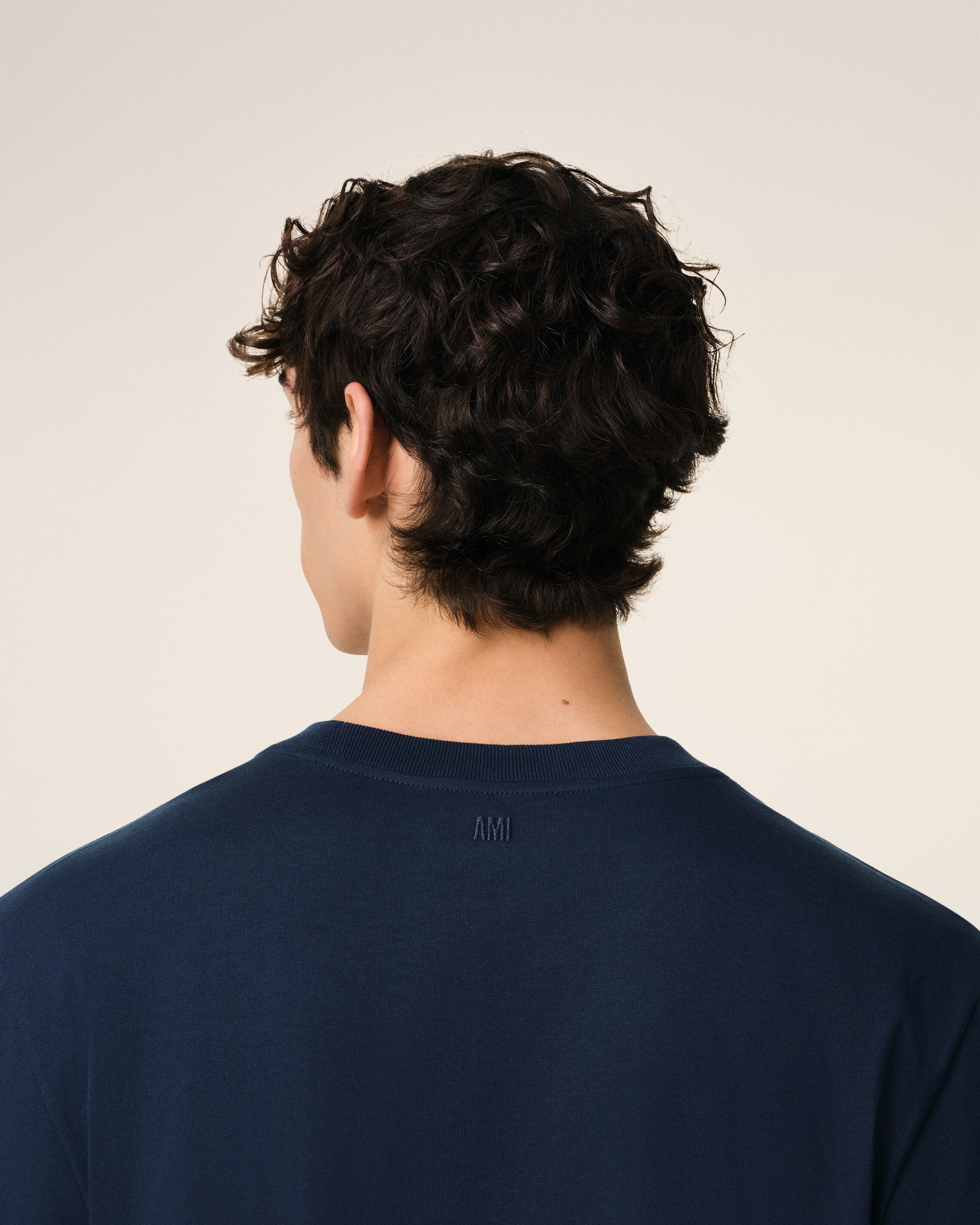 Night Blue Red Ami De Coeur Long Sleeves T-Shirt | AMI PARIS