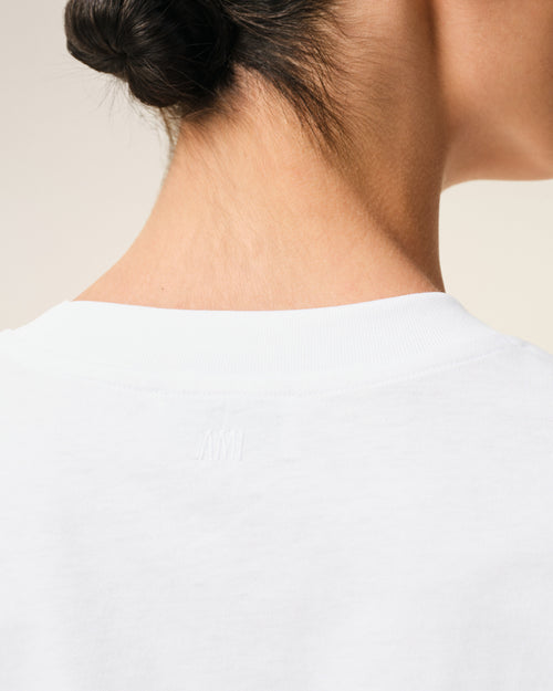 Camiseta Ami de Cœur de algodón orgánico blanco - 10 - Ami Paris