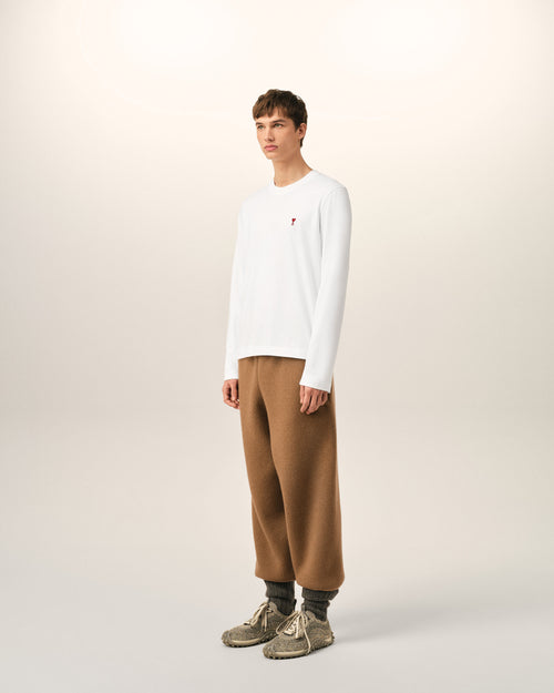 White Cotton longsleeves t-shirt with Ami De Coeur - Man - 6 - AMI Paris - Ami Paris