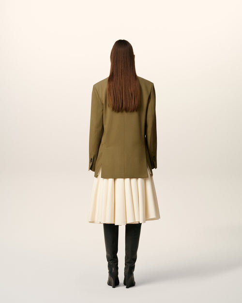 Green Wool Loose Single Breasted Jacket - 5 - Ami Paris