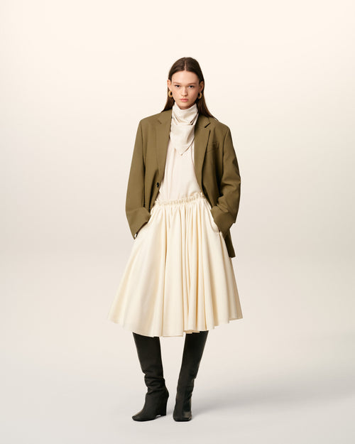                             Chaqueta holgada con cierre simple de lana verde - 3                         - Ami Paris