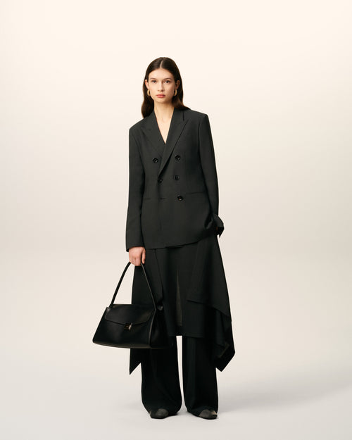                                     Black Wool Double Breasted Jacket - 3                                 - Ami Paris