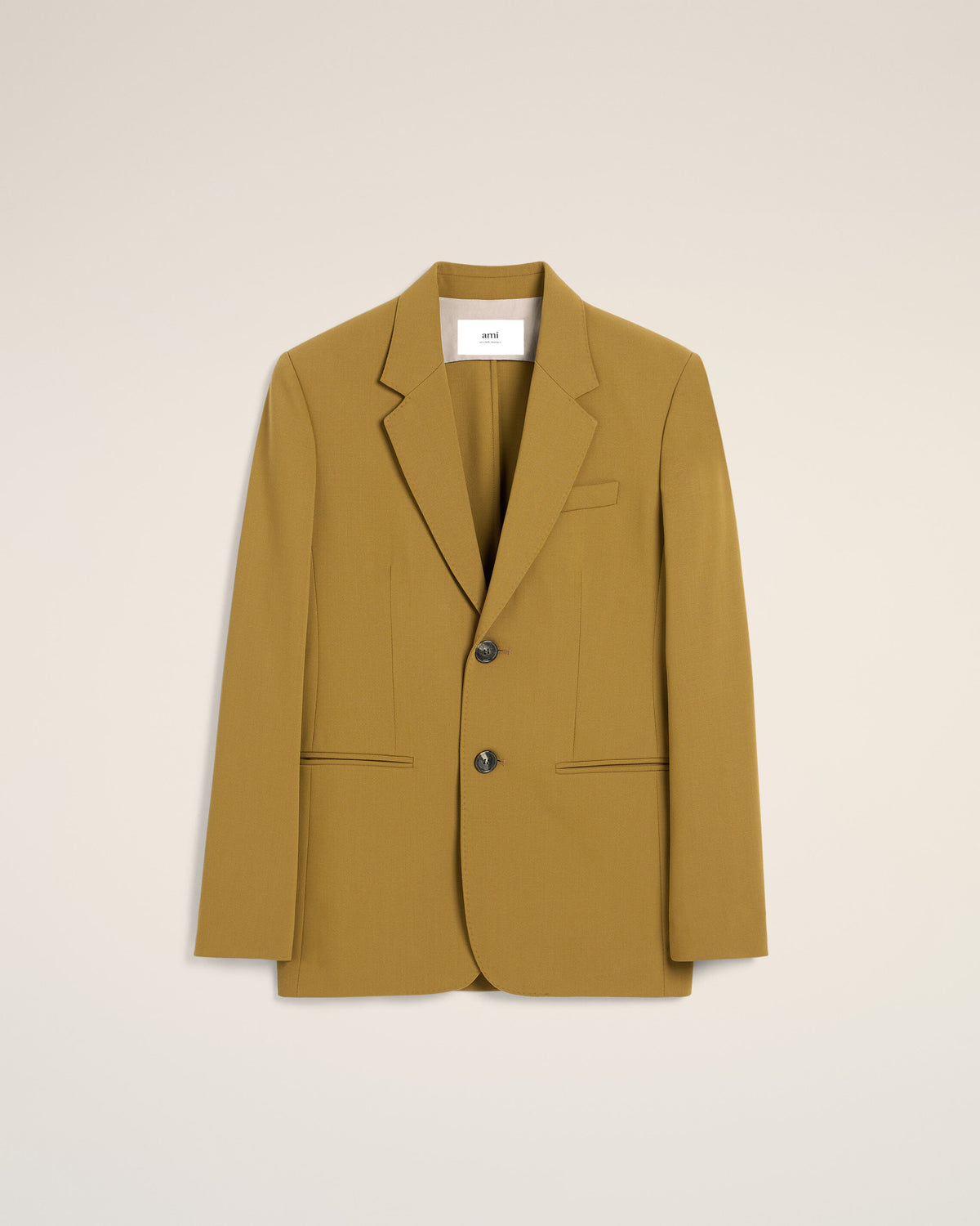 Veste Moutarde Semi-Doublée En Laine - 1