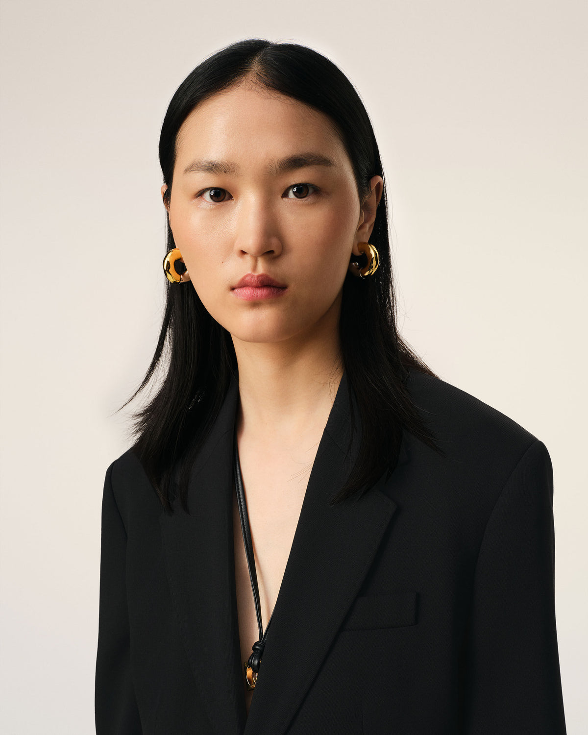 Veste Noire Semi-Doublée En Laine - 4