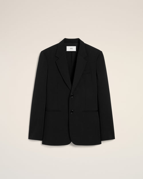 Veste Noire Semi-Doublée En Laine - Femme - 1 - AMI Paris - Ami Paris